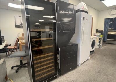 Moes wine fridge in showroom